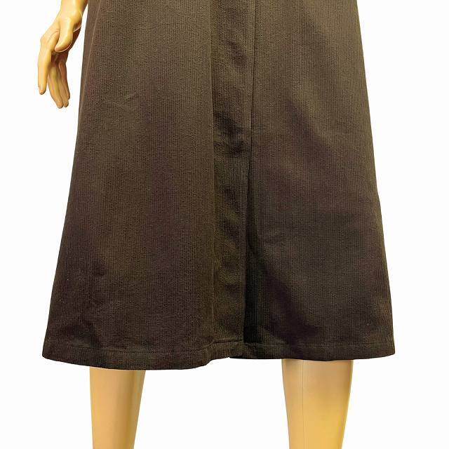 新品タグ グレープ横浜元町 grape シャツワンピース 大きいサイズ L～XL 相当 茶 ブラウン 無地 シンプル ゆったり 春 夏 レディース_画像3