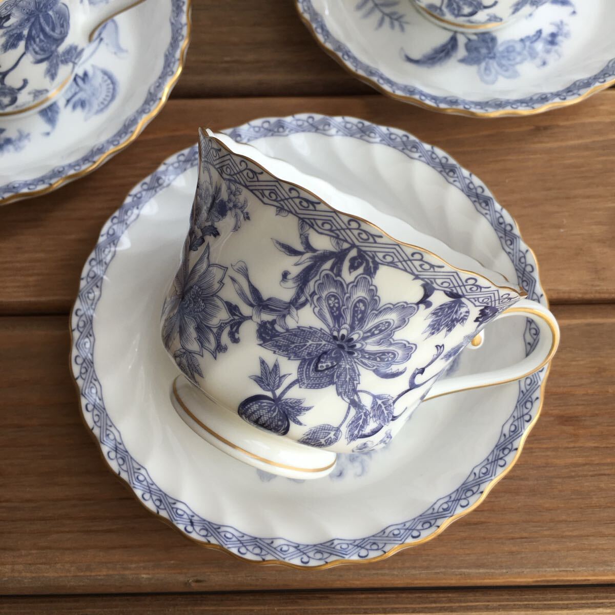 ニッコーNIKKOカップ&ソーサー5客セット未使用品 洋食器 茶器ファインボーンチャイナ◆送料込み◆即配送◆_画像4