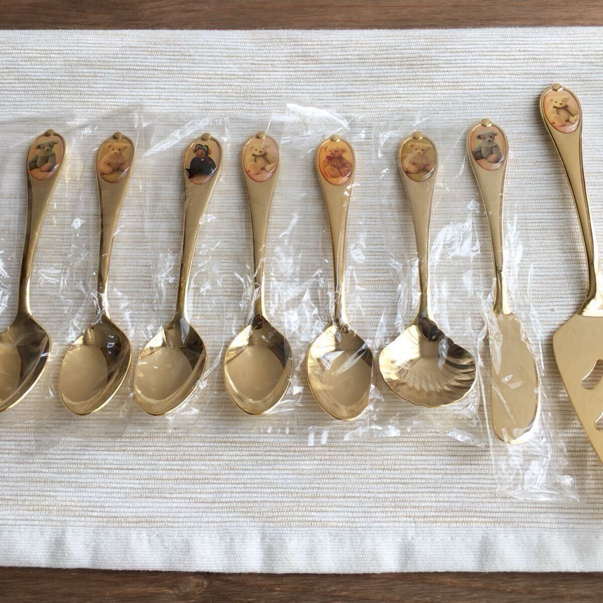 テディベア カトラリーティースプーンセット happyteddy ケーキサーバー_画像1