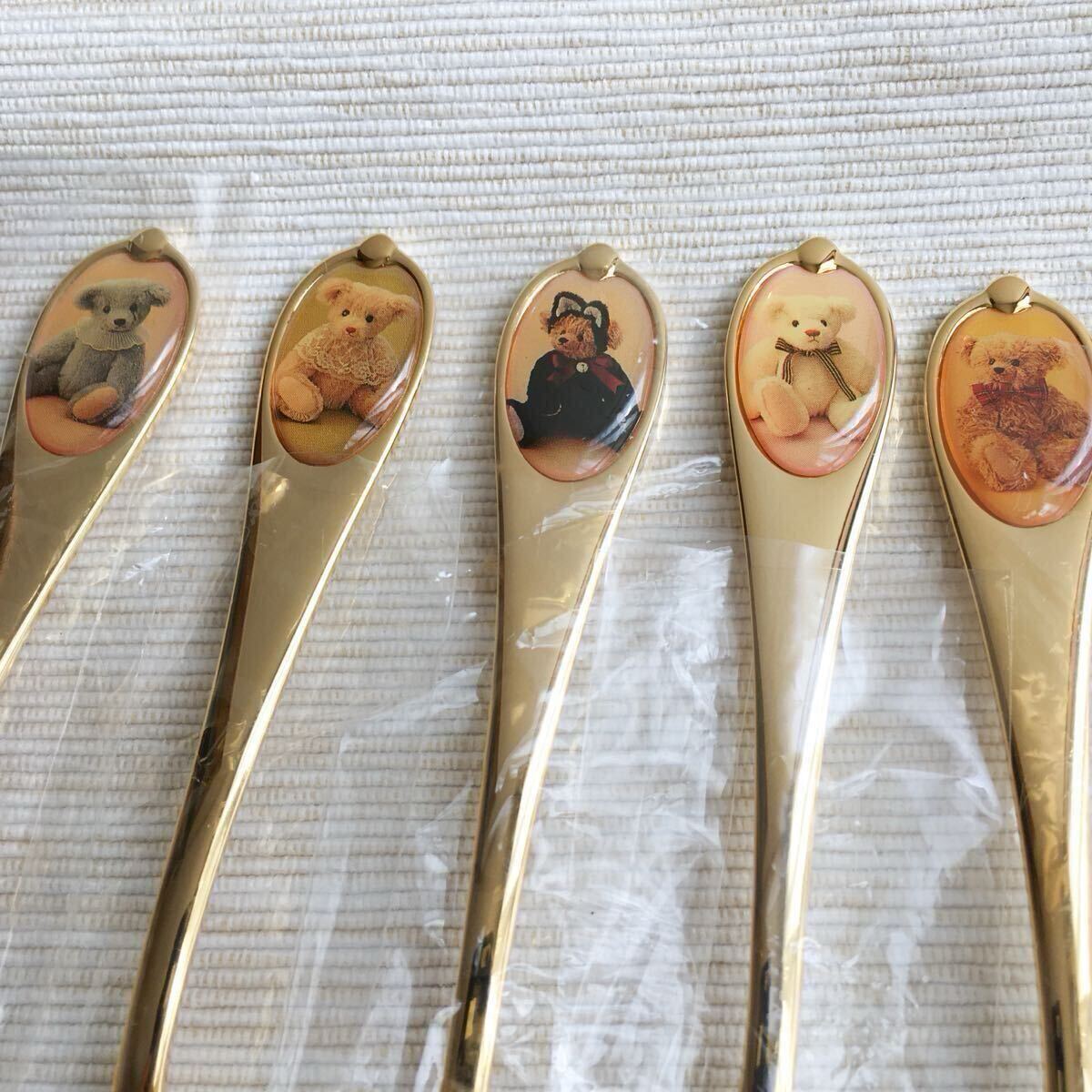 テディベア カトラリーティースプーンセット happyteddy ケーキサーバー_画像2