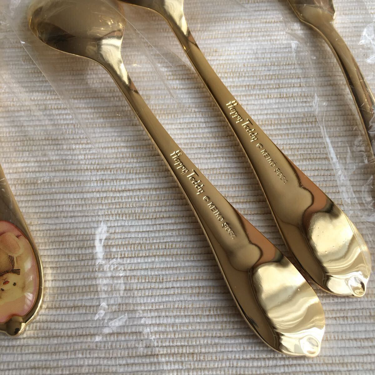 テディベア カトラリーティースプーンセット happyteddy ケーキサーバー_画像6