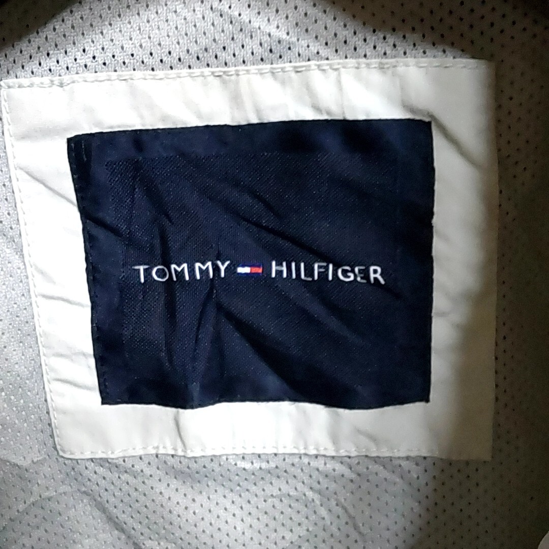 A1 TOMMY HILFIGER トミーヒルフィガー S 白色 ホワイト ナイロン ジャケット ブルゾン アウター アメリカ USA 古着 メンズ y2k 00s 90s_画像3