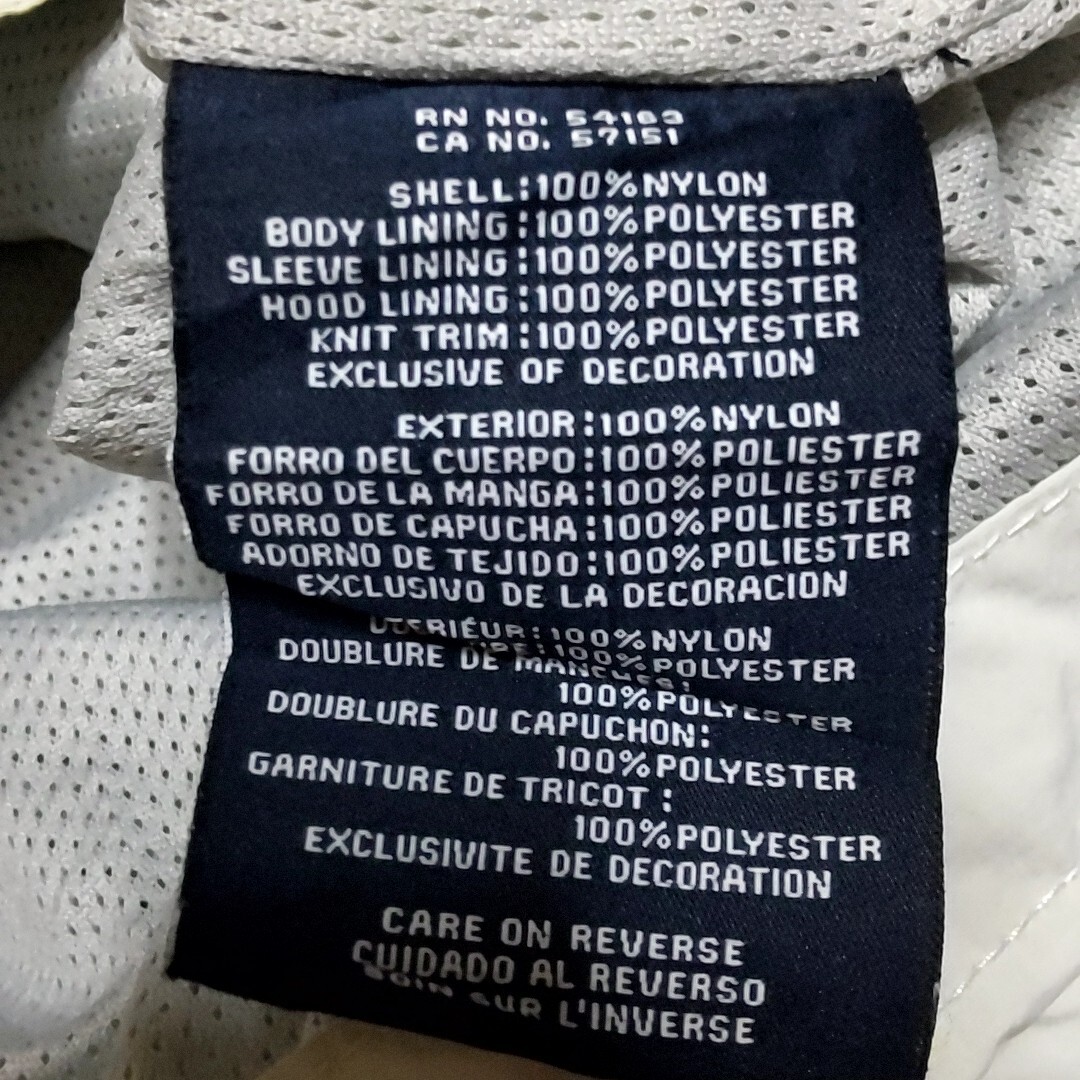 A1 TOMMY HILFIGER トミーヒルフィガー S 白色 ホワイト ナイロン ジャケット ブルゾン アウター アメリカ USA 古着 メンズ y2k 00s 90s_画像4