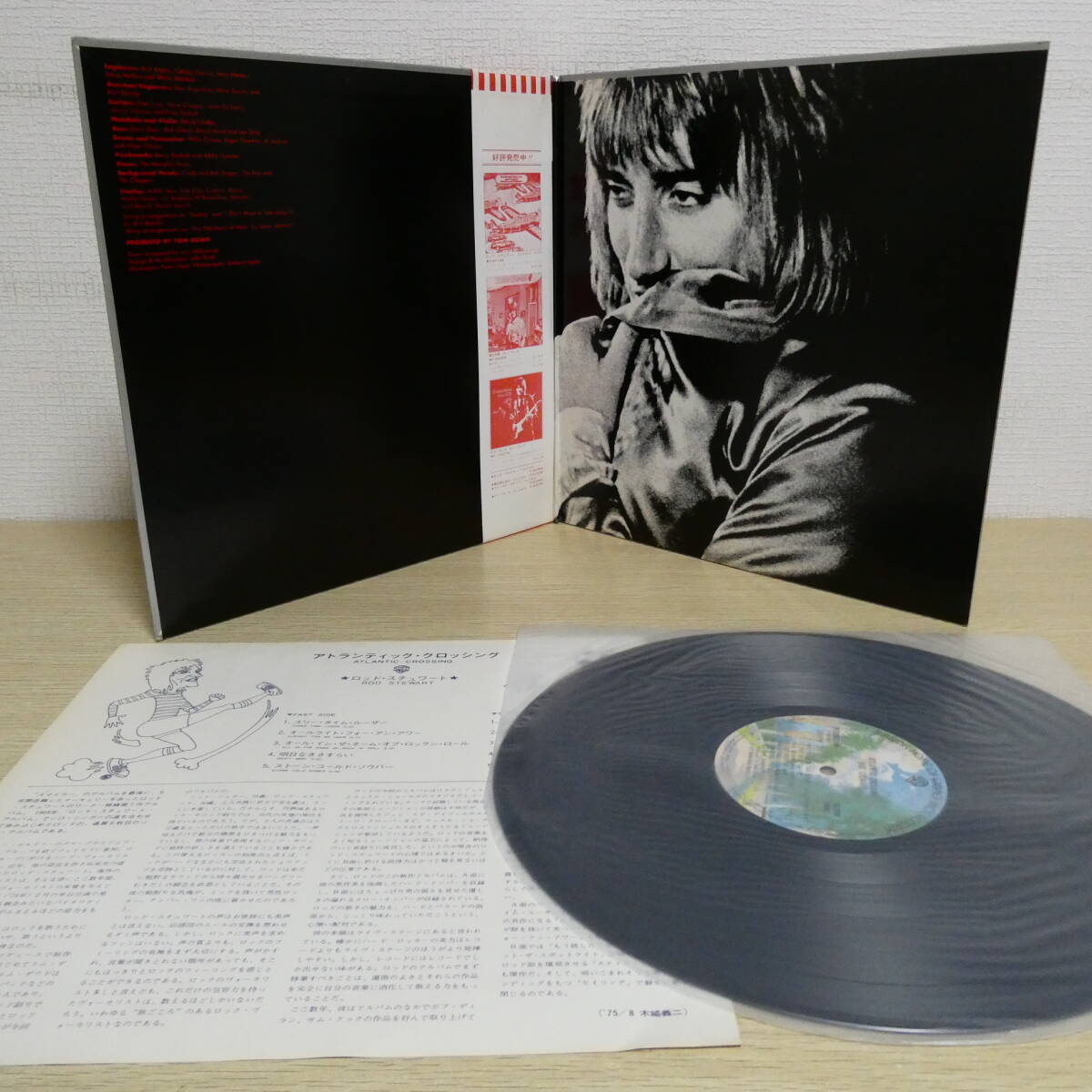 02124【LP 帯付】「ロッド・スチュワート / アトランティック・クロッシング / P-10039W」_画像3