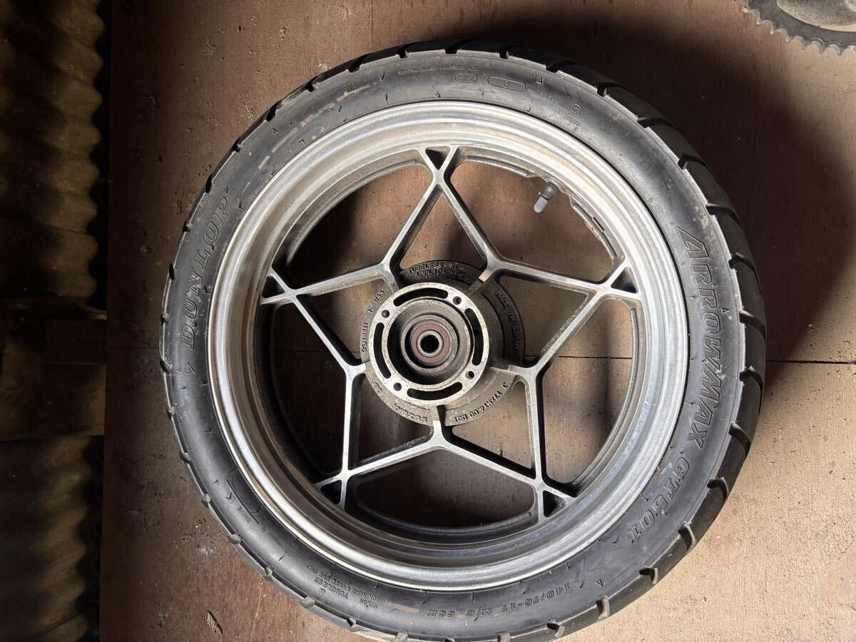 gsx400 gsx400s 純正ホイール　キャストホイール　星型キャスト　gk7ca gk79a インパルス400 カタナ400 当時物 SUZUKI 前後セット_画像3
