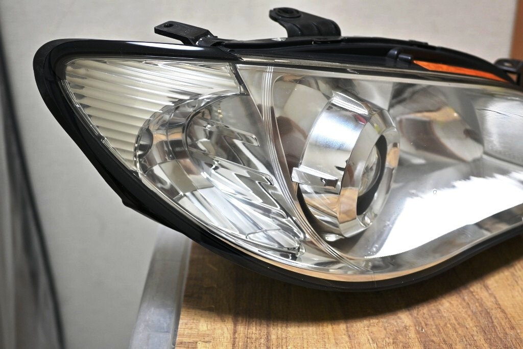 綺麗 黄ばみ無し SUBARU GD GG GG2 GG3 GGA GGC WRX 鷹目 インプレッサ F型 純正 後期 メッキ HID 左右 ヘッドライト ICHIKOH 1773 5K ①_画像8