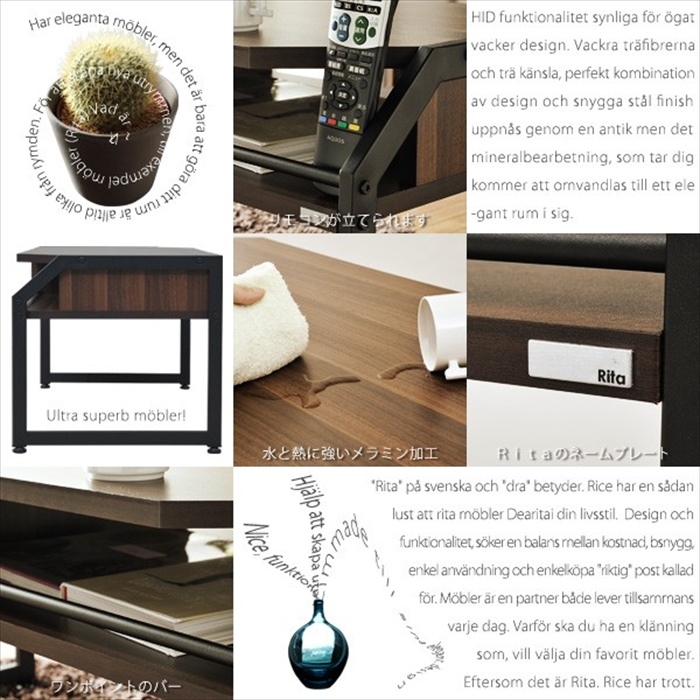 リビングテーブル センターテーブル テーブル Re?conte Rita series Center Table ホワイト M5-MGKJKP2436WH