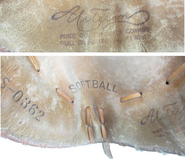 オ259■HIROUN(ヒロウン) ソフトボール用 / キャッチャーミット 茶 / S-0362 / グローブ_画像9