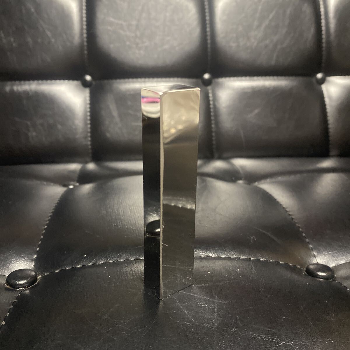 I ステンレス　箱文字　9.8×1.4×2 在庫4 看板　オブジェ　デコトラ 飾り_画像2