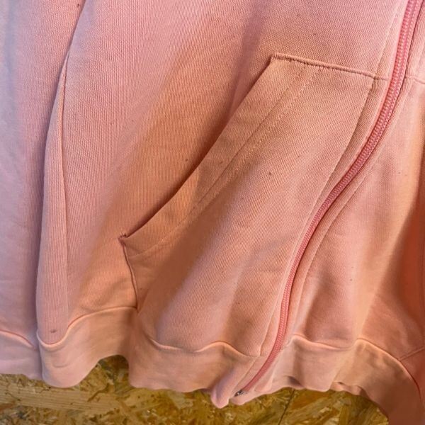 [KWT5627] adidas アディダス ジップパーカー キッズ サーモンピンク 160 60_画像8