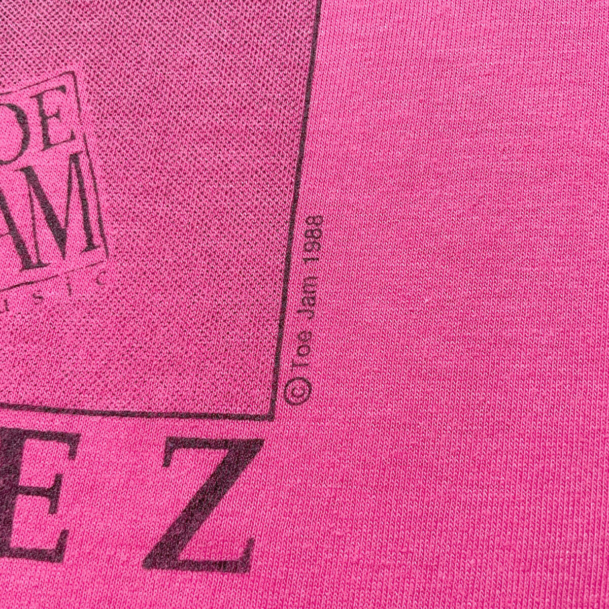 古着 90S USA製 トニーメレンデス Tシャツ ギタリスト プリント ピンク メンズL シングルステッチ ミュージック BA2578_画像7