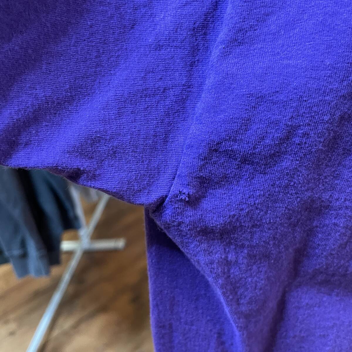 USA 古着 サムズアップ プラネットフィットネス Tシャツ プリント パープル メンズL クルーネック BA2595_画像5