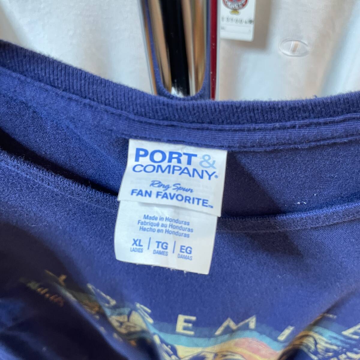 USA 古着 ヨセミテ国立公園 Tシャツ プリント ネイビー メンズXL クルーネック BA2597_画像5