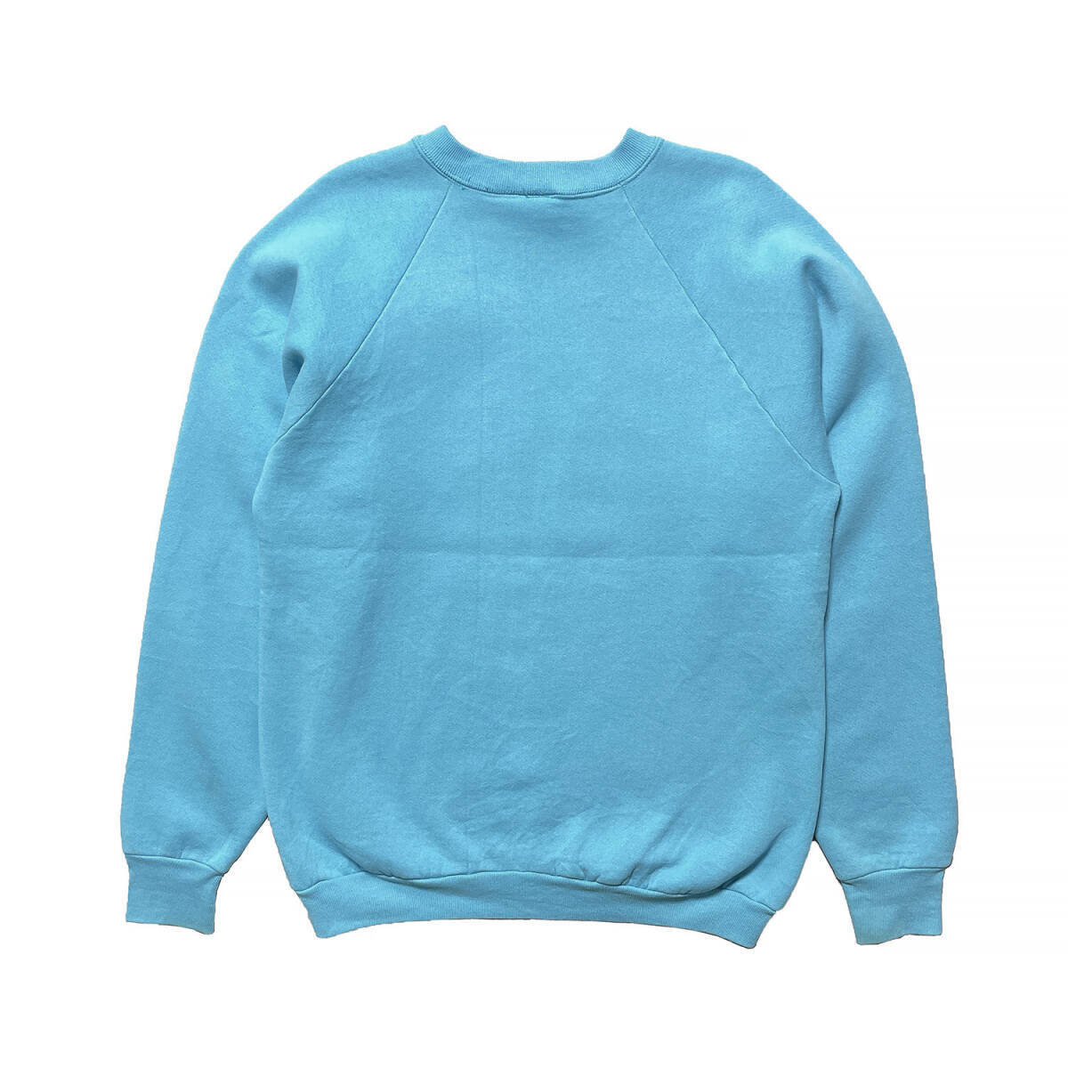 USA 古着 90S USA製 ヴィンテージ ニューメキシコ州 タオス クルーネック スウェット トレーナー メンズXL ターコイズ BD0404_画像2