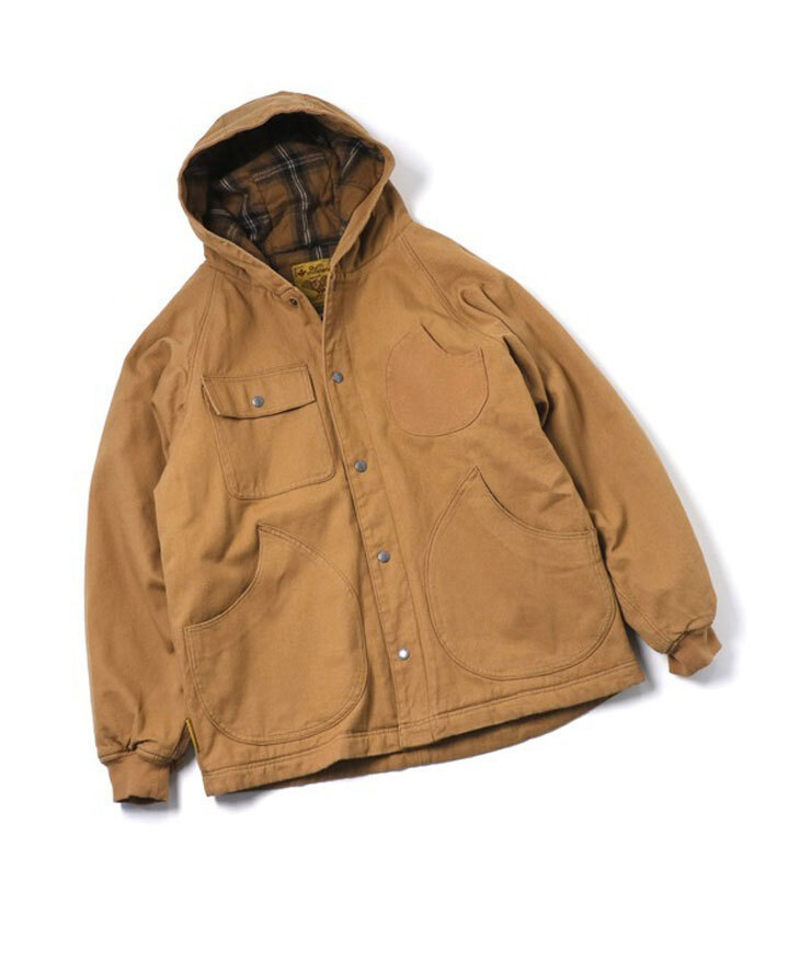 ＜XLサイズ＞＜ブラウン(34)＞gym master ジムマスター 中ワタデニム カツラギフードジャケット G621767_画像1