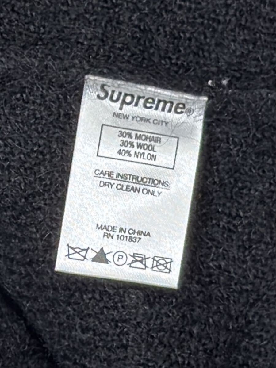 SUPREME Brushed Mohair Cardigan Knit シュプリーム モヘア カーディガン ニット ブラック Mサイズ_画像5