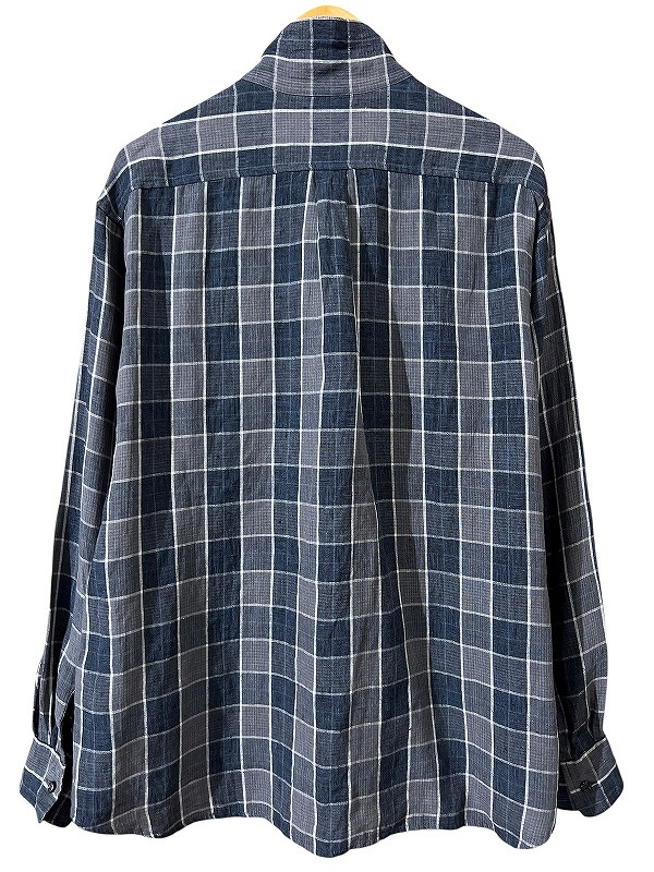 送無 定価28,600 美品 24ss Hombre Nino オンブレニーニョ HN0241-SH0004 PLAID HALF ZIP SHIRT チェック柄 プレイド ハーフ ジップ シャツ_画像3