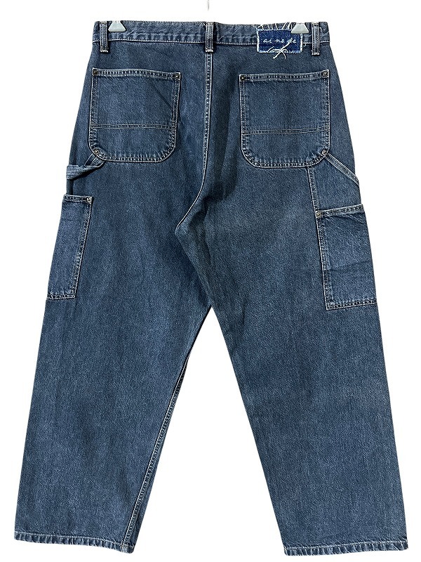 送料無料 美品 日本製 23AW ai no de アイノデ AI23AW-011M Painter ワイド ペインター カーゴ デニム パンツ ジーンズ インディゴ L_画像3