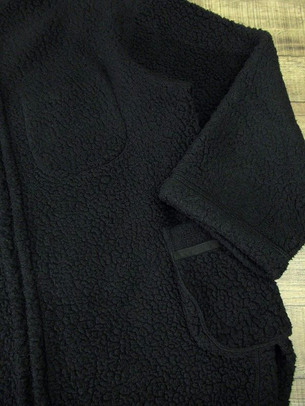 送無 Porter Classic ポータークラシック 19AW FLEECE ZIP UP SHIRT JACKET オーバーサイズ フリース ジップアップ シャツ ジャケット 黒 2_画像4