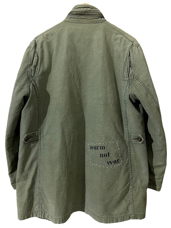 送無 希少 初期 PORTER CLASSIC ポータークラシック HAND WORK MILITARY COAT ライナー エイジング 加工 ハンドワーク ミリタリー コート M_画像3