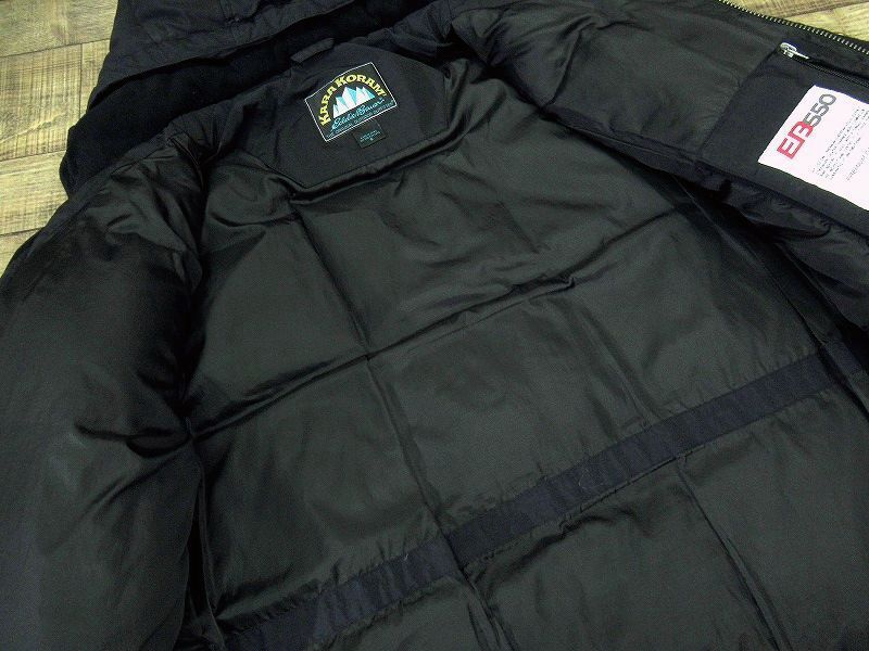 送無 KARAKORAM Eddie Bauer カラコラム エディーバウアー 名品 1953年 復刻 K2 登頂記念 ワッペン 550フィルパワー ダウン ジャケット 黒_画像5