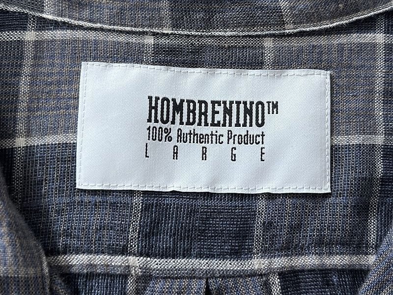 送無 定価28,600 美品 24ss Hombre Nino オンブレニーニョ HN0241-SH0004 PLAID HALF ZIP SHIRT チェック柄 プレイド ハーフ ジップ シャツ_画像6