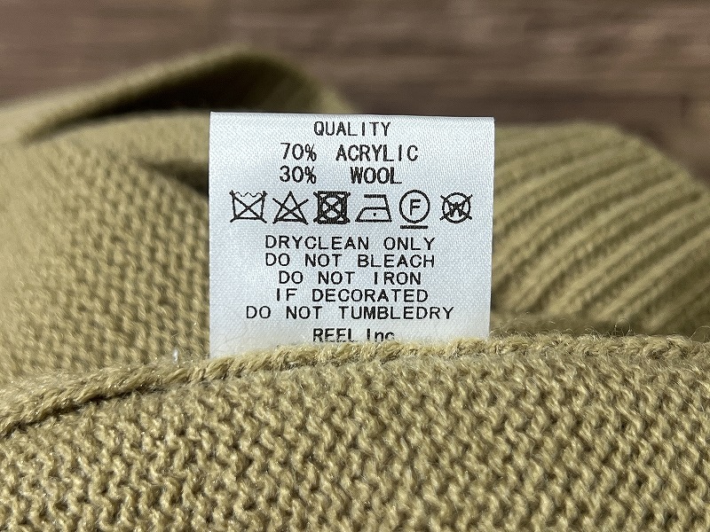 送料無料 新品 タグ付き 定価19,580円 21AW CLUCT クラクト VISTA BELLA KNIT アクリルウール プルオーバー ニット セーター ベージュ L_画像9