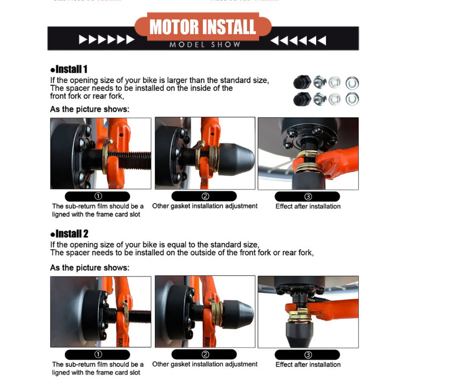 SOMEDAY フロントハブモーター ３５０Ｗ ３６Ｖ ７００ｃ 新品未使用品 電動自転車変換キット　E-bike ConversionKit Front Wheel HubMotor_画像8