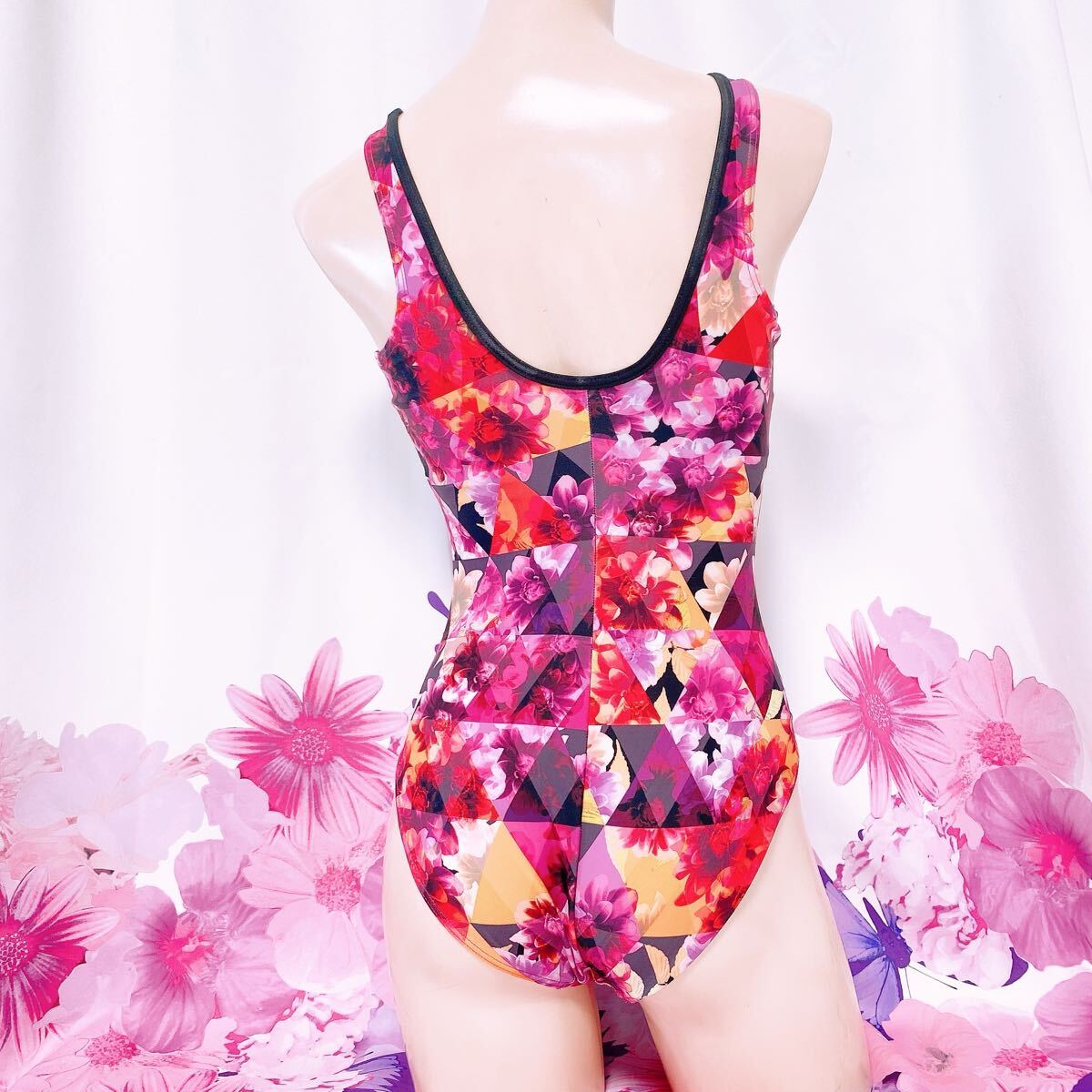 308 フットマーク　競泳水着　ハイレグ　競泳　水着　ワンピース　スイムウエア　整理品　Lサイズ_画像2