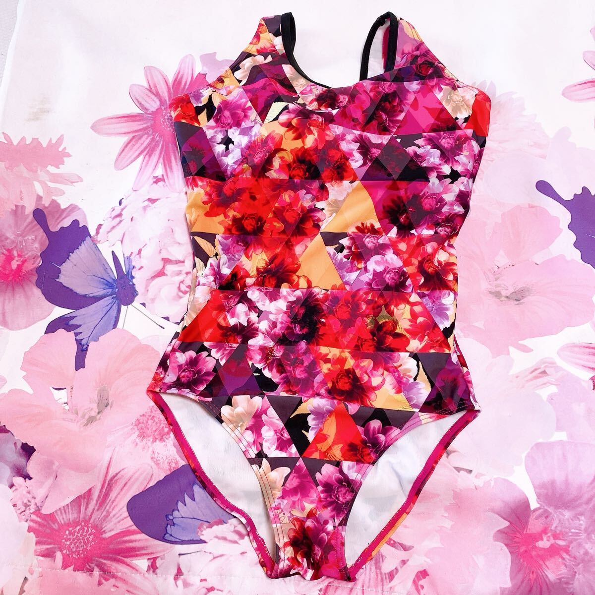 308 フットマーク　競泳水着　ハイレグ　競泳　水着　ワンピース　スイムウエア　整理品　Lサイズ_画像4