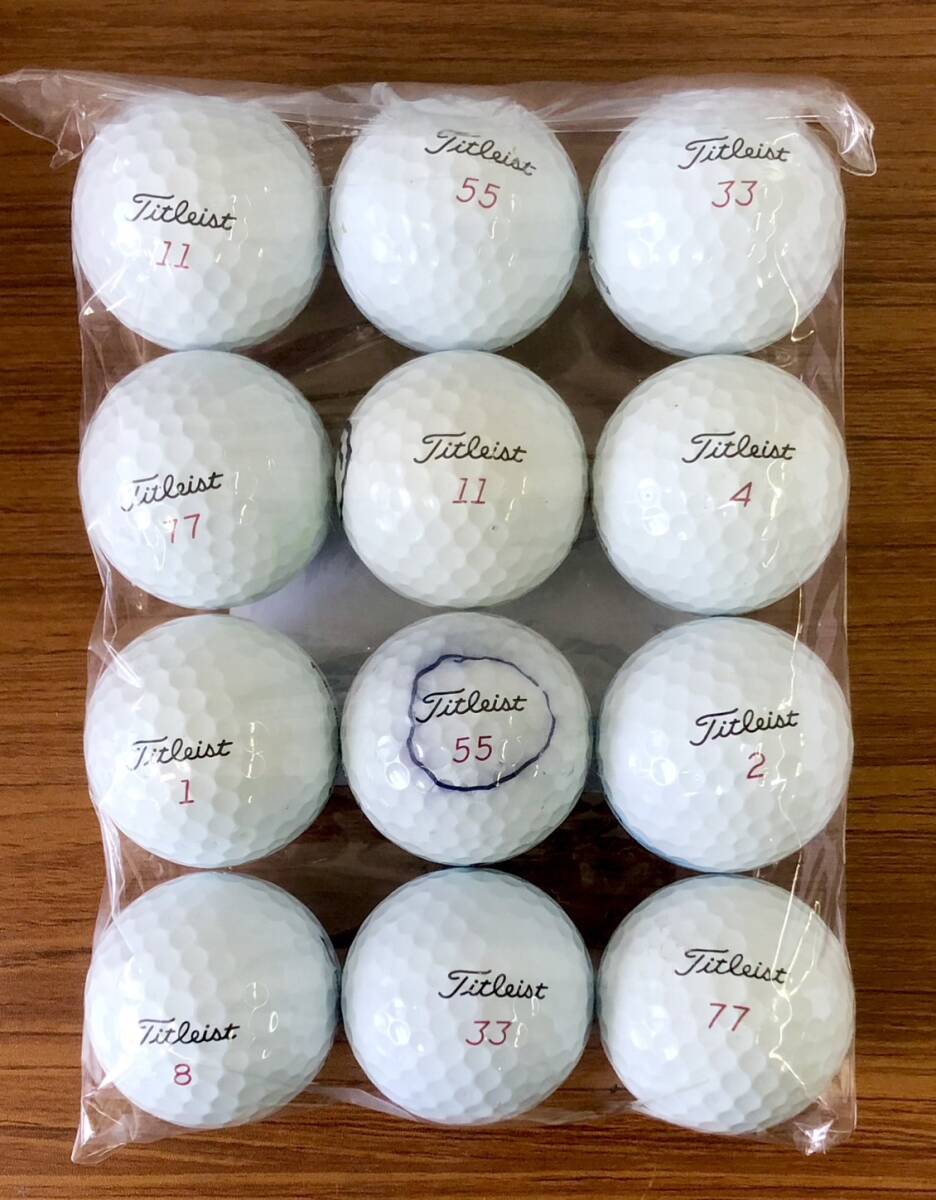 【4051-PV1x】Titleist-Pro V1x / 12個【ロストボール】【やや傷、マジックあり】_画像2