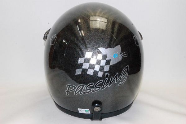 passing кошка Chan шлем защита имеется (3D металлик серебряный )XL60~62.