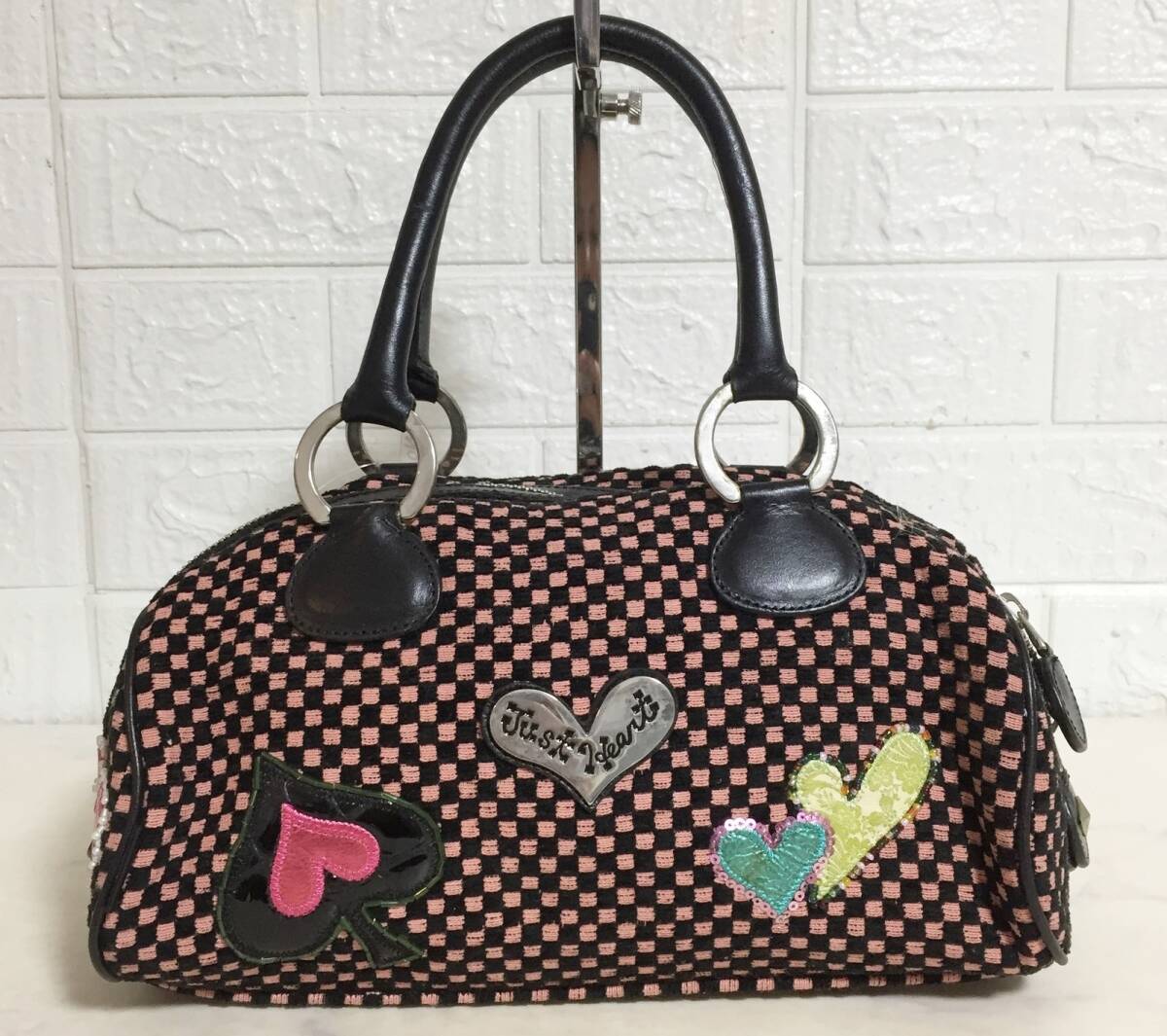 no38318 Think Bee! シンクビー！ エナメル キャンバス ハンド トート バッグ_画像1