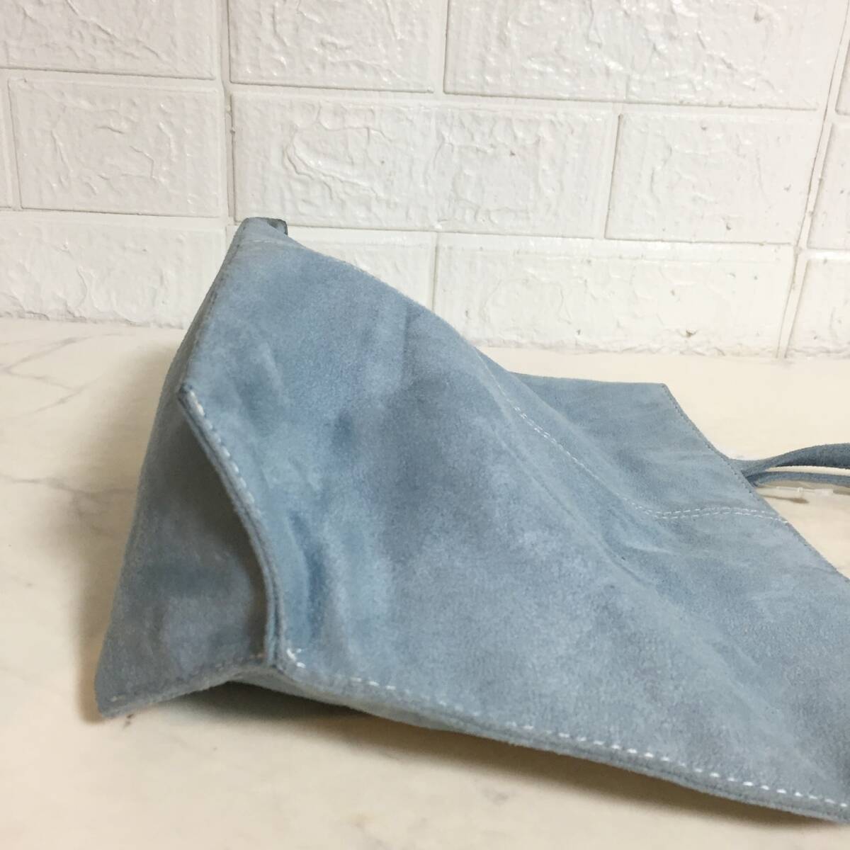 no36807 Leilian レリアン スウェード調 ハンド トート バッグ_画像4