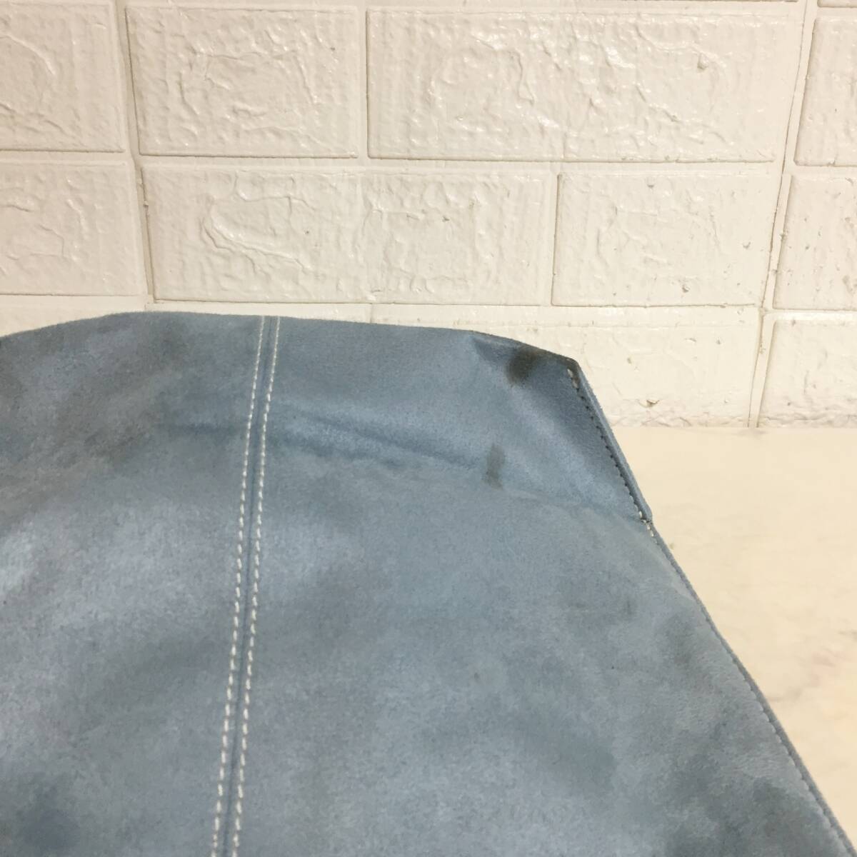 no36807 Leilian レリアン スウェード調 ハンド トート バッグ_画像6