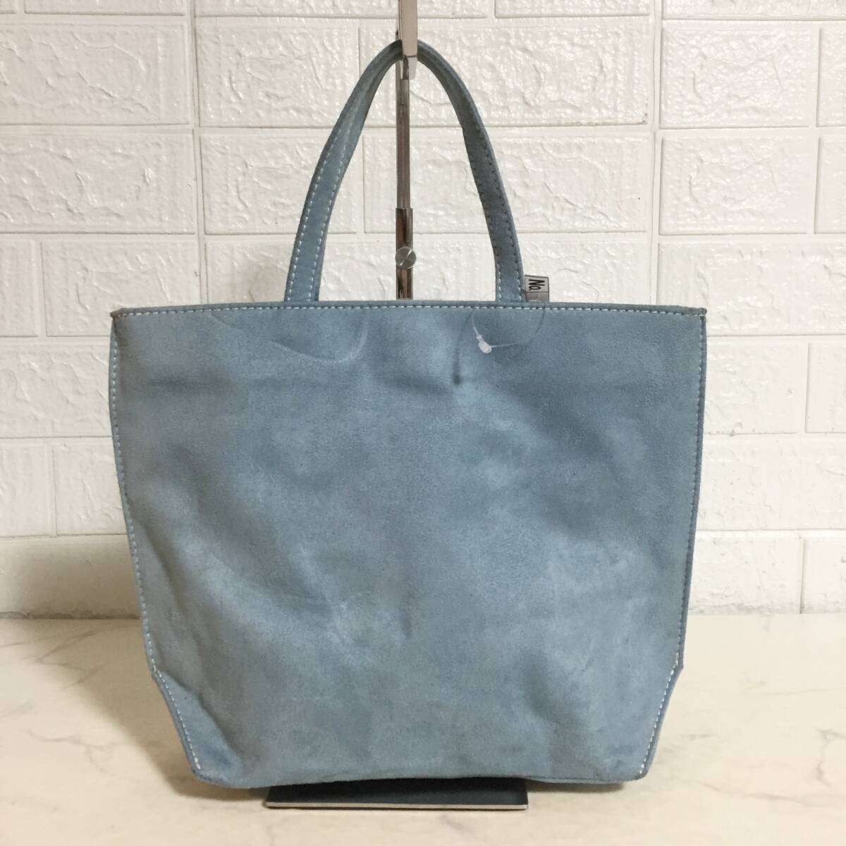 no36807 Leilian レリアン スウェード調 ハンド トート バッグ_画像2