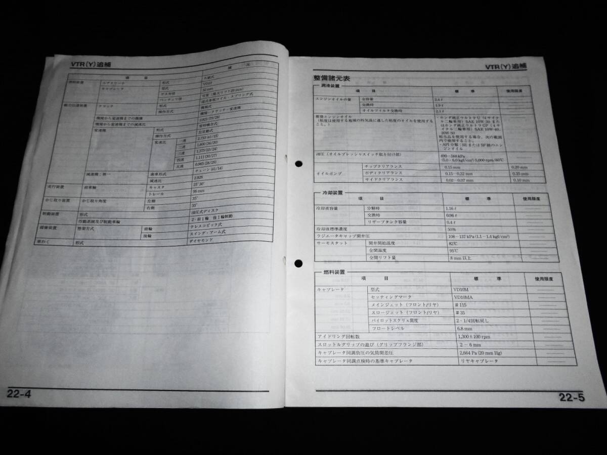 ホンダ VTR250 (Y) BA-MC33 サービスマニュアル 追加版_画像10