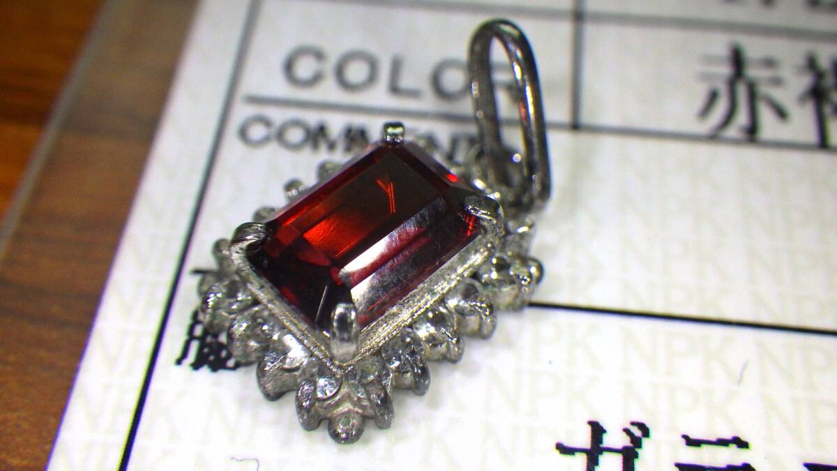 天然ロードライトガーネット　1.2g　ペンダントトップ　ソーティング付き_画像6