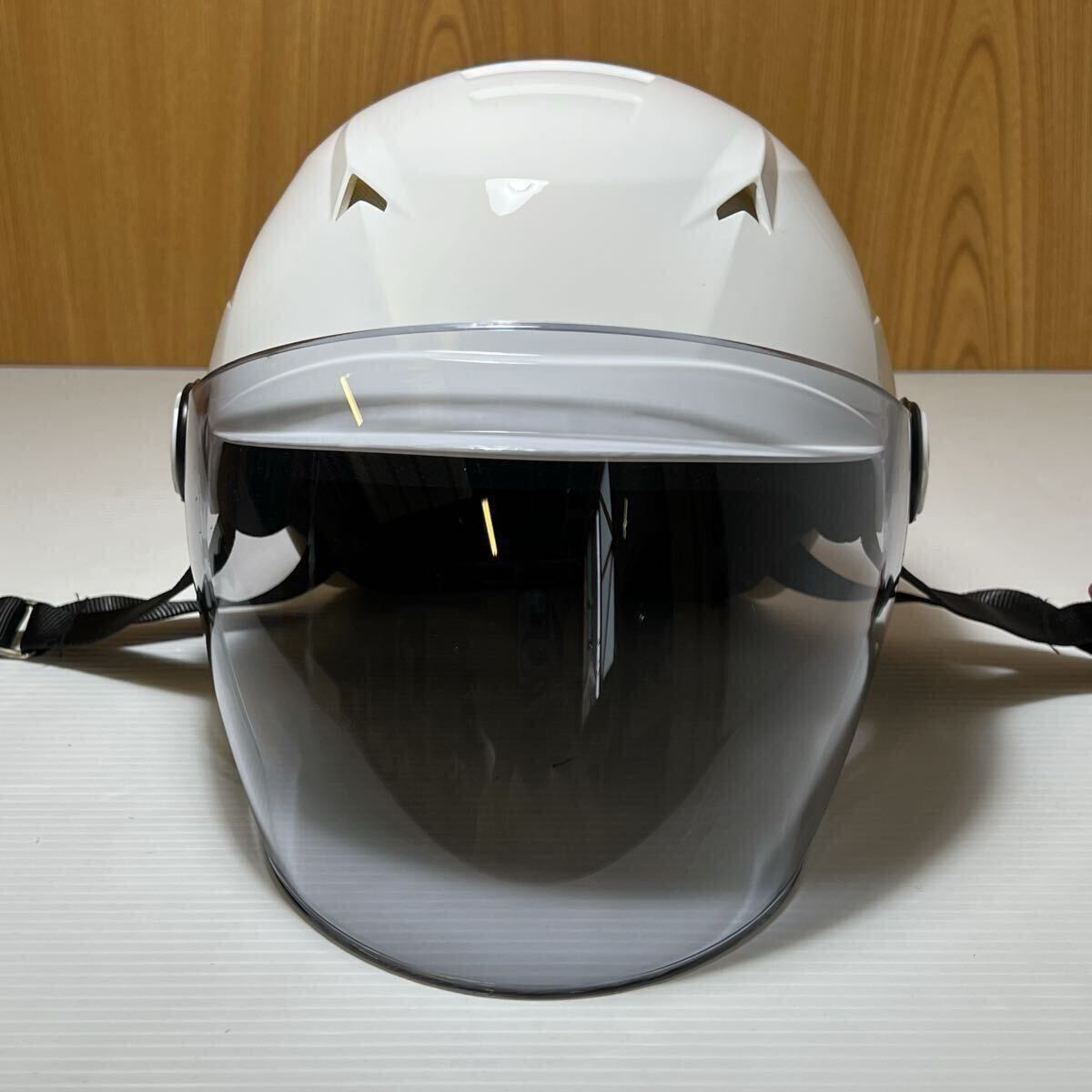 リード工業 SERIO バイクヘルメット ホワイト 125cc 57〜60cm RE40 小キズあり_画像2