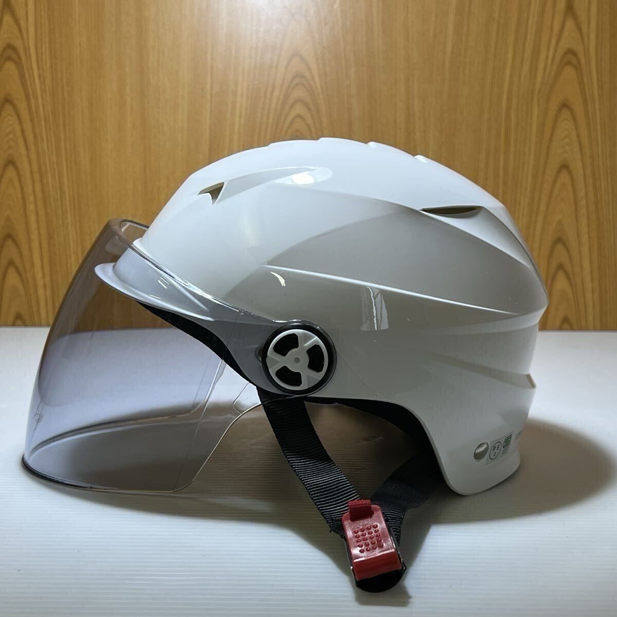 リード工業 SERIO バイクヘルメット ホワイト 125cc 57〜60cm RE40 小キズあり_画像4