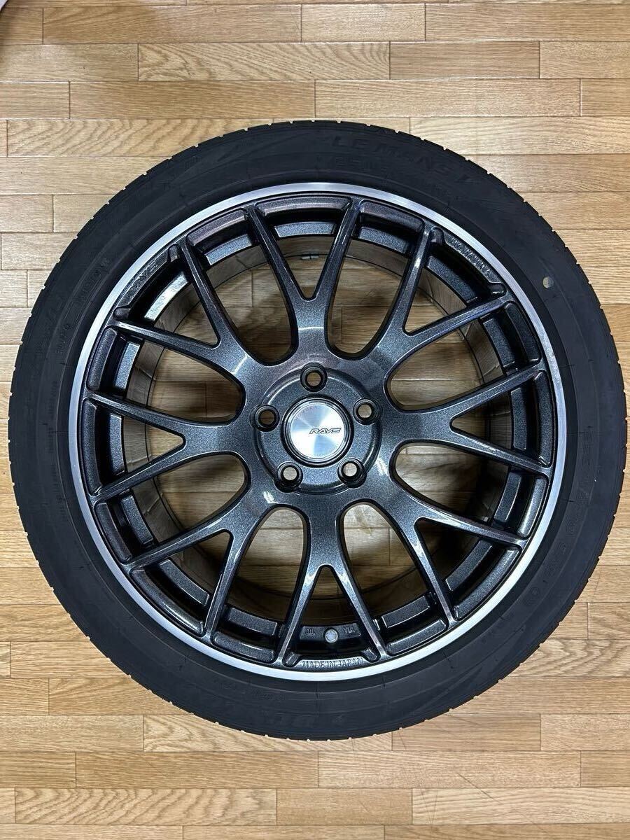 【超希少！】RAYS HOMURA 2×8GTS 18インチ　8J PCD114.3 5穴　ET43 ハブ径約74 タイヤ:225/45R18 管理K-257_画像4