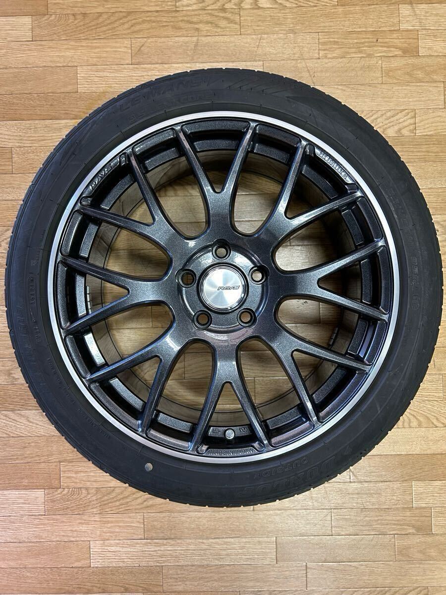 【超希少！】RAYS HOMURA 2×8GTS 18インチ　8J PCD114.3 5穴　ET43 ハブ径約74 タイヤ:225/45R18 管理K-257_画像5