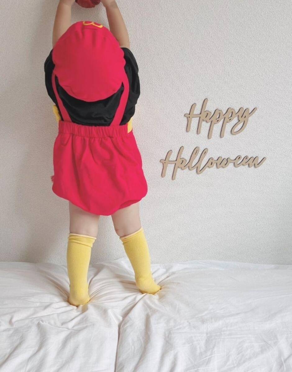 3點(diǎn) なりきり ポテト ロンパース ハロウィン コスプレ 子供 マック キッズ マクドナルド 70 80 90 100
