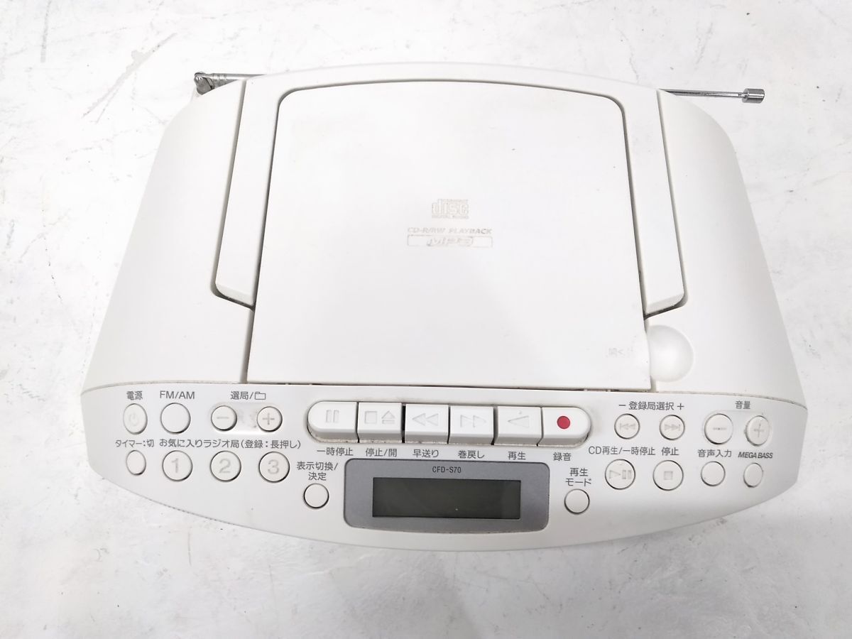 ●動作品 SONY ソニー パーソナルオーディオシステム CD ラジオ カセットレコーダー CFD-S70 1007-322B @100●