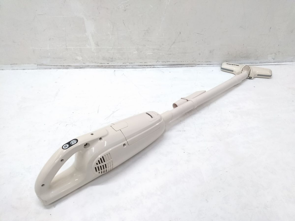 ●動作品 makita マキタ 充電式クリーナー CL105D(N) 充電式クリーナ コードレス 掃除機 充電器付き ホワイト 1007-315B @100●_画像2