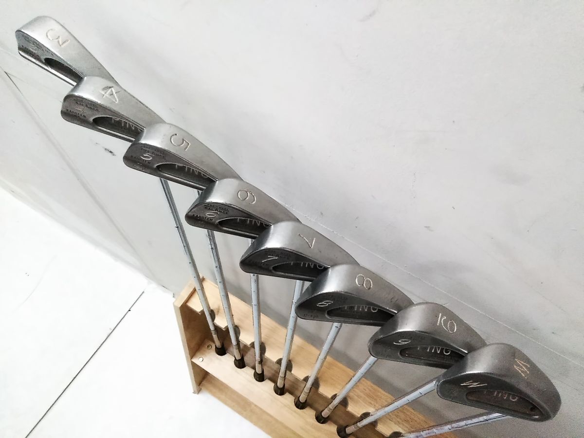□8本セット PING ピン KARSTEN カーステン 黒ドット アイアン 3I-9I/PW スチールシャフト 1011-12 @160□