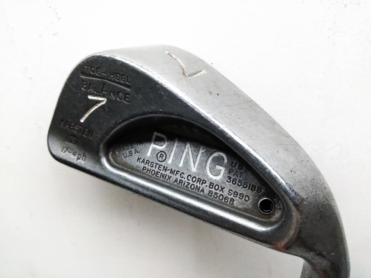 □8本セット PING ピン KARSTEN カーステン 黒ドット アイアン 3I-9I/PW スチールシャフト 1011-12 @160□