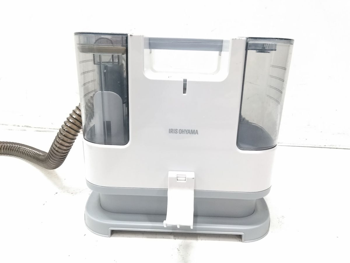 ●動作品 IRIS OHYAMA アイリスオーヤマ リンサークリーナー RNS-P10-W 2022年製 自動散水 水洗い 洗浄 1014-317C @100●_画像3