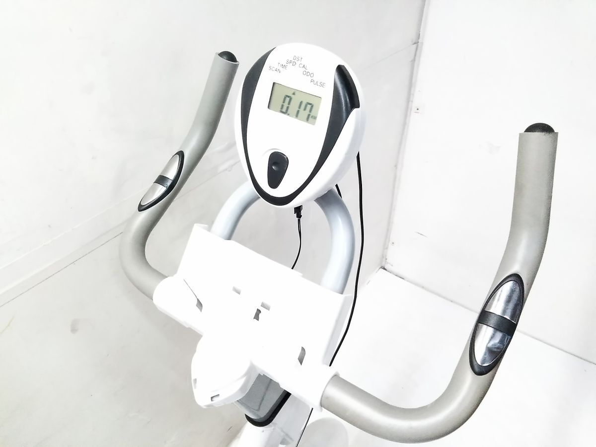 □動作品 QLEE FITNESS スピンバイク XD-01 エアロバイク エクササイズ用品 トレーニング 静音 1014-59 ※□_画像3