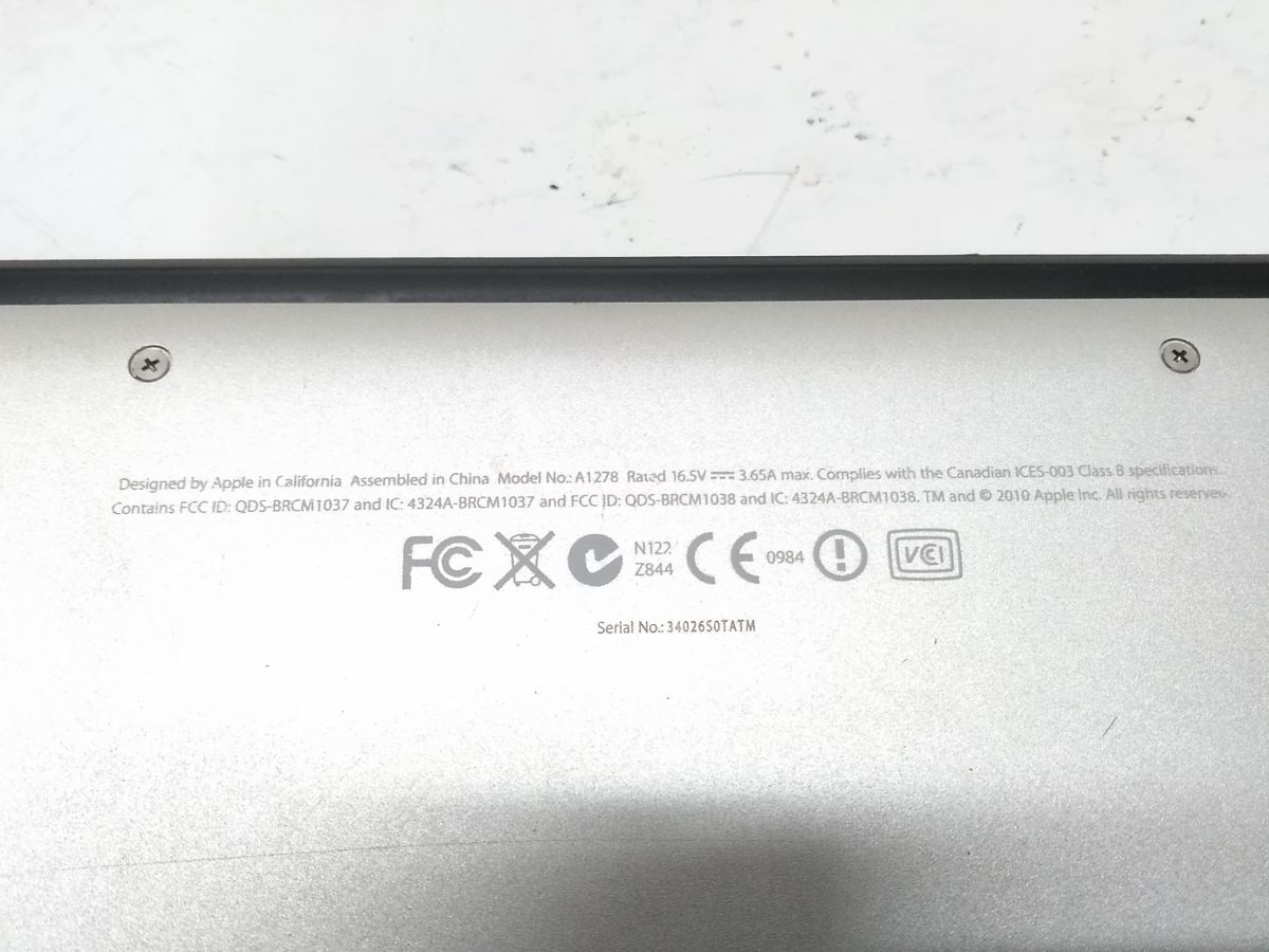 ?ジャンク Apple MacBook Pro A1278 13インチ スペック不明 1014-11B @80?